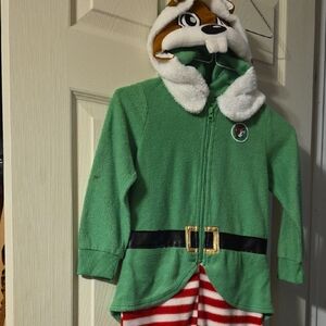 BUCKEES Green and Red Kids Elf Costume